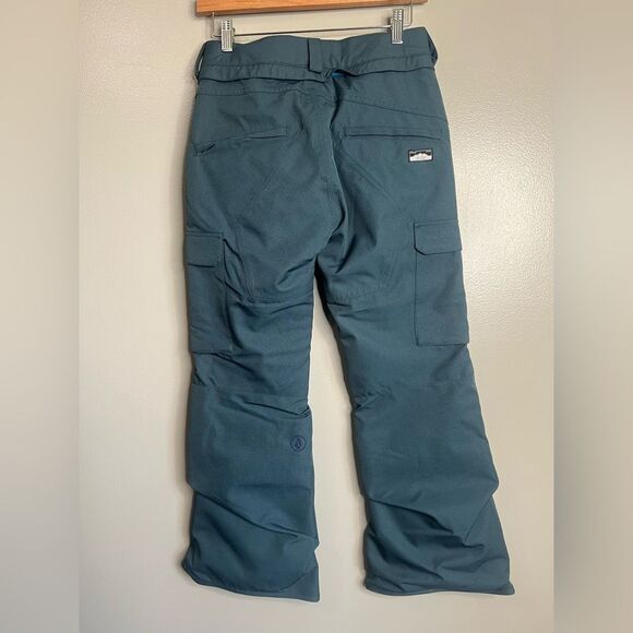 Boys Volcom cargo insulated pants straight leg size large teal winter activities - Picture 2 of 8